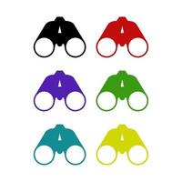 Binoculars On White Background vector