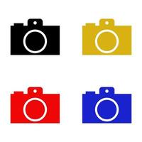 Camera On White Background vector