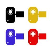 Camcorder On White Background vector