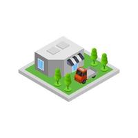 Isometric Shop On White Background vector
