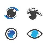 Eye care logo images set vector