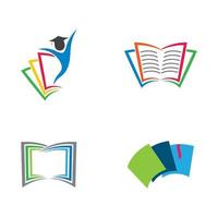 conjunto de imágenes de logotipo de libro vector