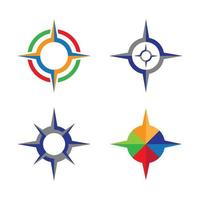 Compass logo images set vector