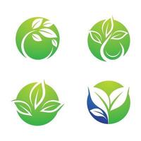 Ecology logo images illustration set vector