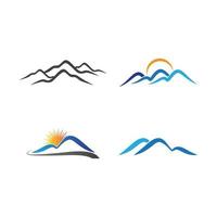 Mountain logo images set vector