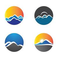 Mountain logo images set vector