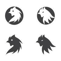 conjunto de imágenes de logotipo de gallo vector