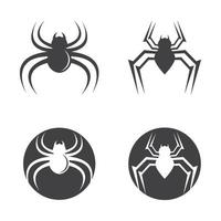 conjunto de ilustraciones de imágenes de logotipo de araña