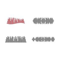 Sound wave image set vector