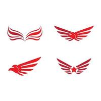 Wing logo images set vector