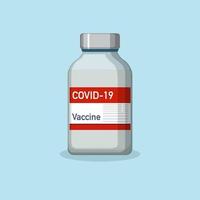 Covid-19 Vaccine bottle isolated vector