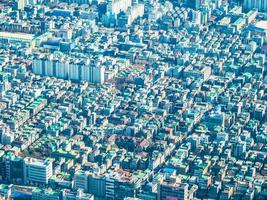 Aerial view of Seoul City, South Korea photo