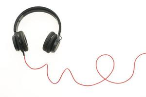 Headphones on white background photo