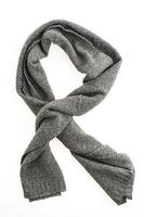 Gray scarf on white background photo