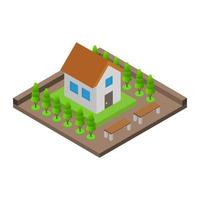 Isometric House On White Background vector