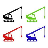 Crane On White Background vector