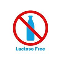 Lactose Free Symbol On White Background vector