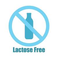 Lactose Free Symbol On White Background vector