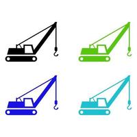 Crane On White Background vector