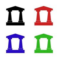 Bank Set On White Background vector