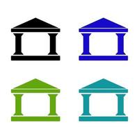 Bank Set On White Background vector