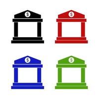 Bank Set On White Background vector