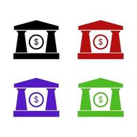 Bank Set On White Background vector