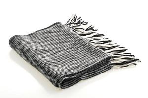 Gray scarf on white background photo