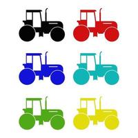 Tractor On White Background vector