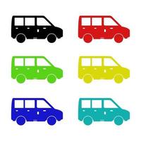 Van Set On White Background vector