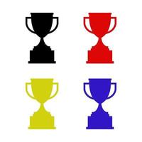 Trophy Set On White Background vector