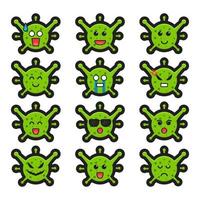 Cute witch character fight against  virus cartoon vector icon illustration