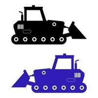 Excavator On White Background vector