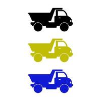 Set Of Trucks On White Background vector