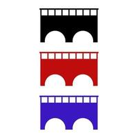 Bridge Set On White Background vector