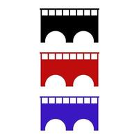 Bridge Set On White Background vector