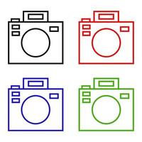 Camera Set On White Background vector