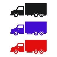 Set Of Trucks On White Background vector