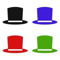 Set Of Hat On White Background vector