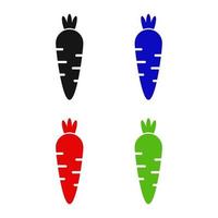 Carrot Set On White Background vector