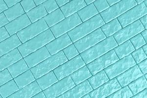 3D illustration of a teal brick wall
