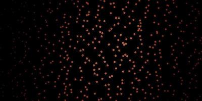 Dark Orange vector layout with bright stars.