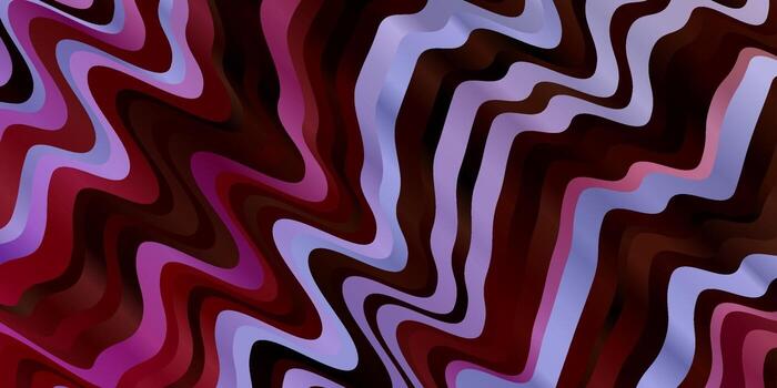 Light Multicolor vector background with curved lines.