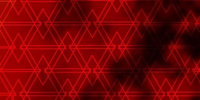 Dark Orange vector backdrop with lines, triangles.