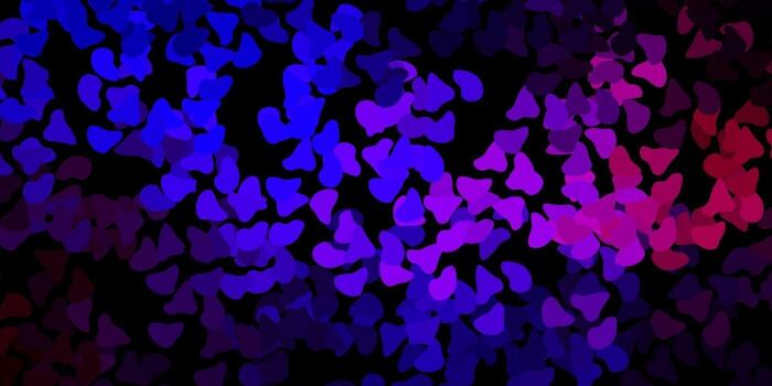 Dark blue, red vector pattern with abstract shapes.