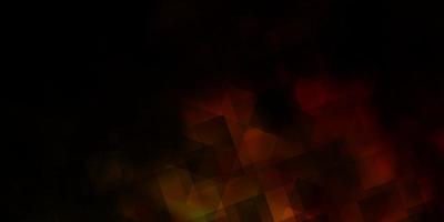 Dark Orange vector background with triangles.