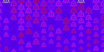 Light Blue, Red vector texture with religion symbols.