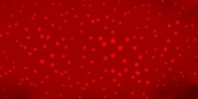 Dark Orange vector pattern with abstract stars.