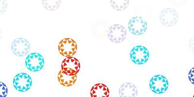 Light blue, red vector background with spots.