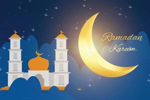 diseño de ilustración para celebrar el mes de ramadán vector